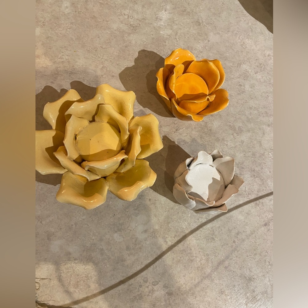 Flower candle holders